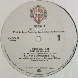 Deep Purple vinyl LP Fireball  kansi VG levy EX- Käytetty LP