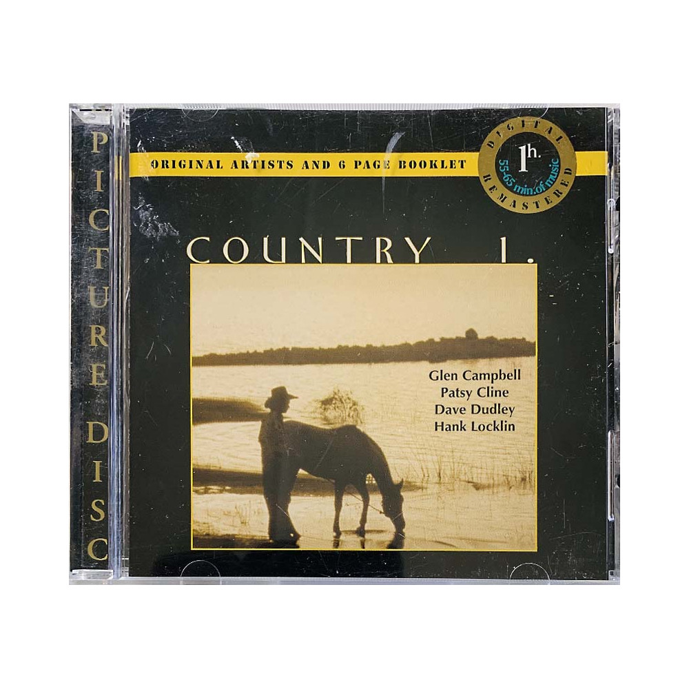 Jordanaires, Glen Campbell, Patsy Cline ym. CD Country 1  kansi EX levy EX Käytetty CD