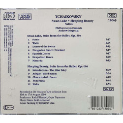 Tchaikovsky, Philharmonia Cassovia CD Swan Lake Suite - Sleeping Beauty Suite  kansi EX levy EX Käytetty CD