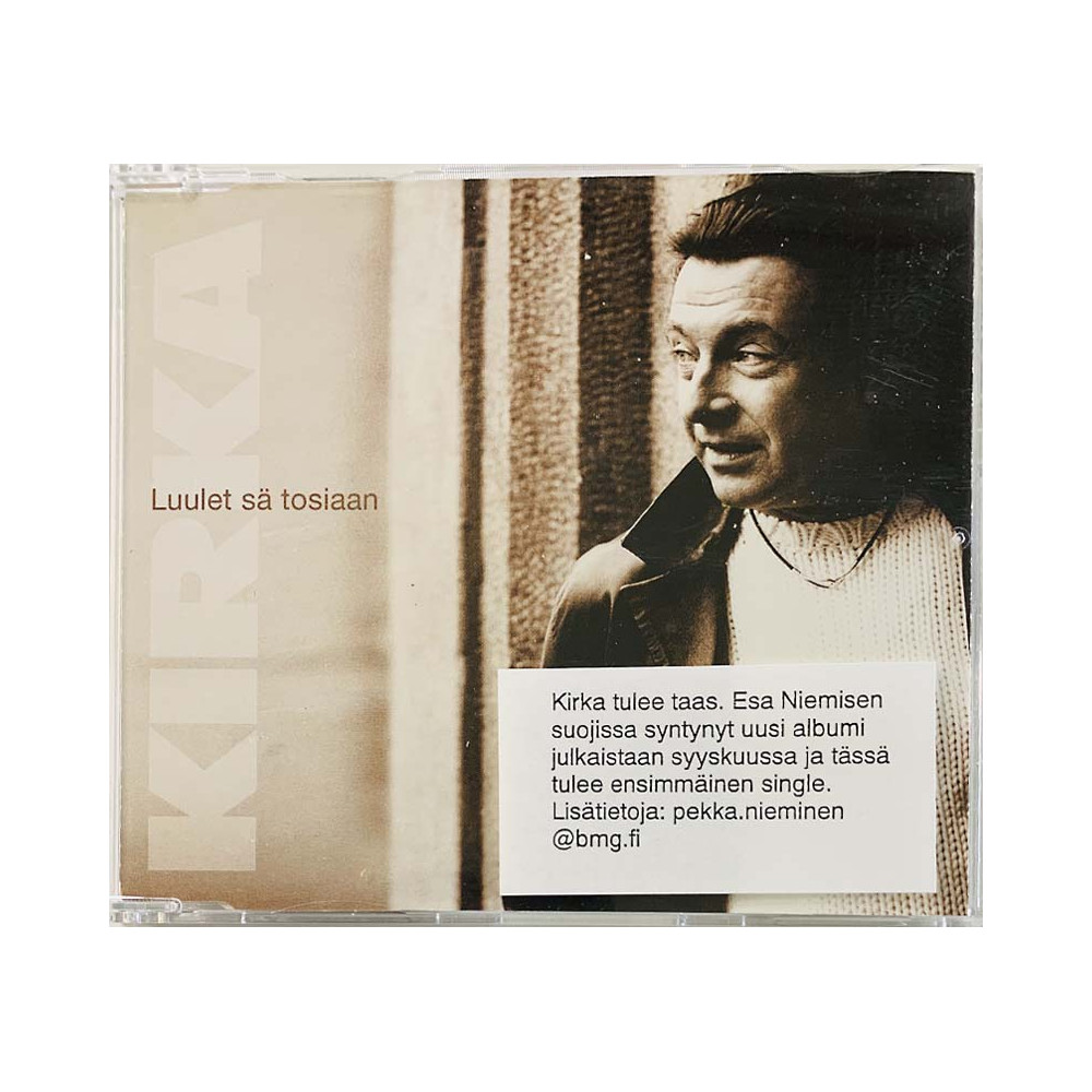 Kirka CD Luulet sä tosiaan cd-single  kansi EX levy EX Käytetty CD