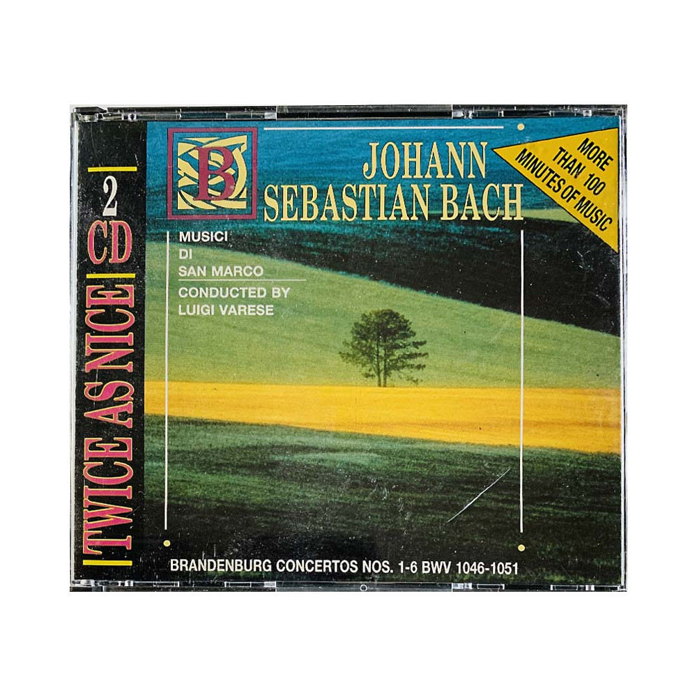 Bach Johann Sebastian CD Branderburg concertos 1-6 2CD kunto EX- Käytetty CD