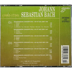 Bach Johann Sebastian CD Branderburg concertos 1-6 2CD kunto EX- Käytetty CD
