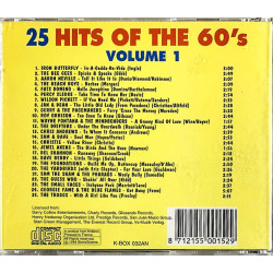 Iron Butterfly, The Guess Who, Jan & Dean CD 25 Hits of the 60's - Volume 1  kansi EX- levy EX Käytetty CD