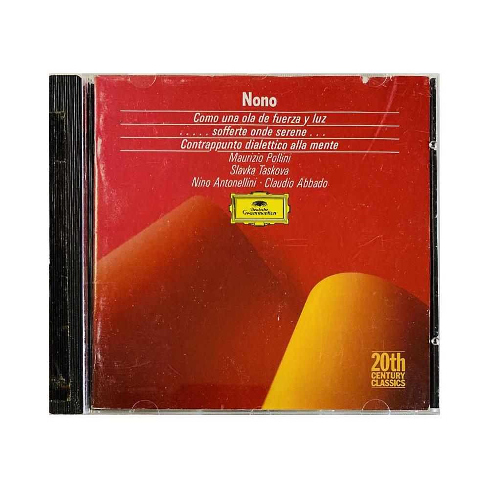 Nono, Maurizio Pollini, Slavka Taskova CD Como Una Ola De Fuerza Y Luz  kansi G+ levy VG+ Käytetty CD