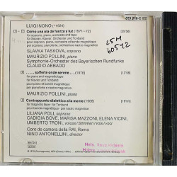 Nono, Maurizio Pollini, Slavka Taskova CD Como Una Ola De Fuerza Y Luz  kansi G+ levy VG+ Käytetty CD
