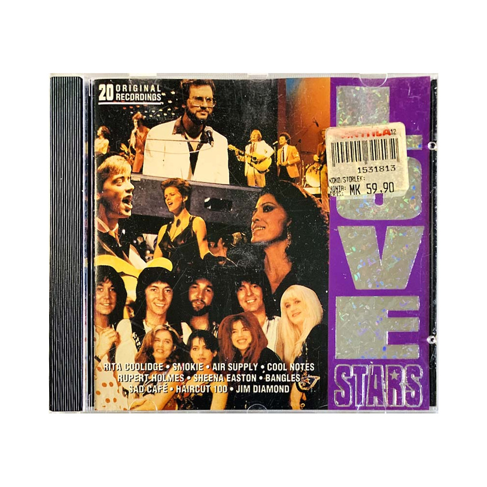 Bangles, Sad Cafe, Sheena Easton ym. CD 10 love stars - 2  kansi EX- levy EX Käytetty CD
