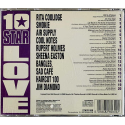 Bangles, Sad Cafe, Sheena Easton ym. CD 10 love stars - 2  kansi EX- levy EX Käytetty CD