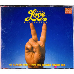 Byrds, Kinks, Black Sabbath, Family ym. CD Love Generation 4LP  kansi EX- levy EX- Käytetty CD