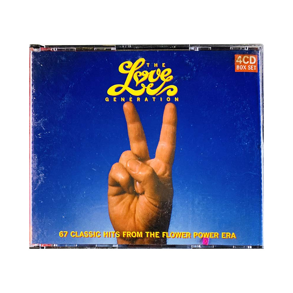 Byrds, Kinks, Black Sabbath, Family ym. CD Love Generation 4LP  kansi EX- levy EX- Käytetty CD