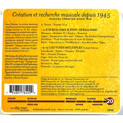 Ensemble Musique Vivante, Theatre Of Voices CD Des Musiques Pour Le Présent (Music Of Today)  kansi EX- levy EX Käytetty CD