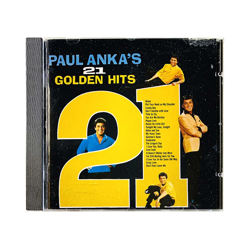 Anka Paul CD 21 Golden Hits  kansi EX- levy EX Käytetty CD