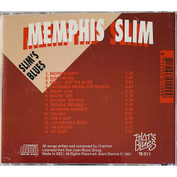Memphis Slim CD Slim’s Blues  kansi EX- levy EX Käytetty CD