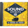 Efektiääniraitoja 94kpl CD Sound Effects 10 for movies and videos  kansi EX- levy EX Käytetty CD
