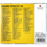 Efektiääniraitoja 94kpl CD Sound Effects 10 for movies and videos  kansi EX- levy EX Käytetty CD