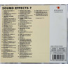 Efektiääniraitoja 53kpl CD Sound Effects 7 for movies and videos  kansi EX- levy EX Käytetty CD
