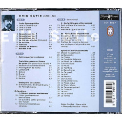 Satie Erik CD Trois Gymnopédies, Gnossiennes, Enfantines  kansi EX- levy EX Käytetty CD