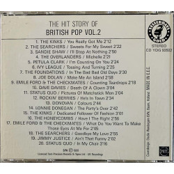 Ivy League, Rockin’ Berries, Kinks CD The hit story of British Pop vol.2  kansi EX- levy EX Käytetty CD