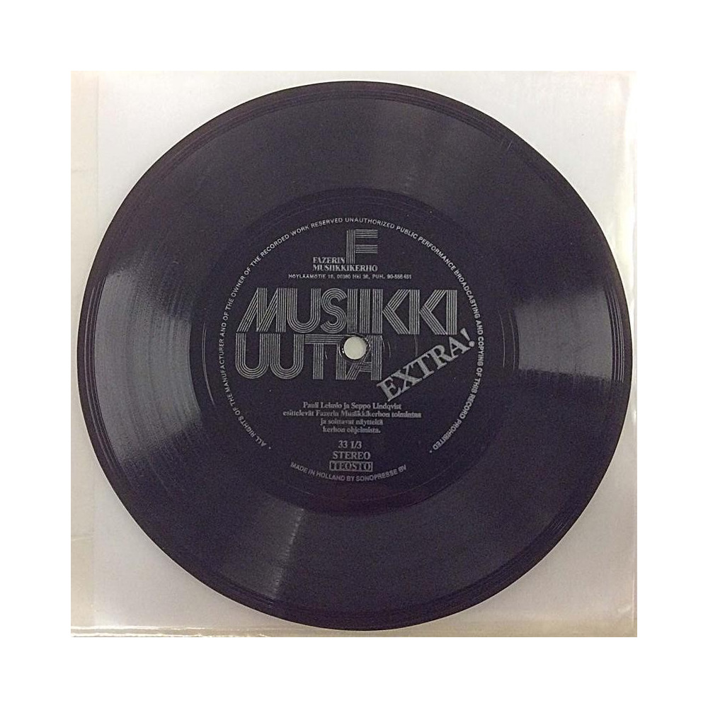 Fazerin Musiikkikerho mainoslevy: Musiikki uutta extra! flexi-disc - begagnad singelskiva