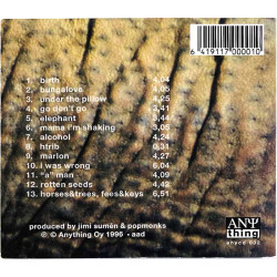 Popmonks CD Elephant  kansi EX- levy EX Käytetty CD