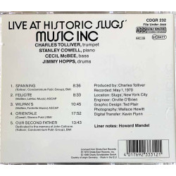 Music Inc 1998 CDGR 232 Live At Historic Slugs' CD Begagnat