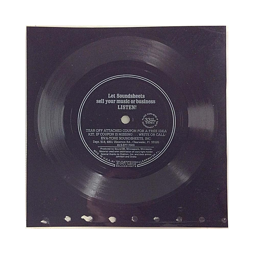 EVA-Tone flexi-disc mainoslevy: Let Soundsheets sell your music of business - second hand single