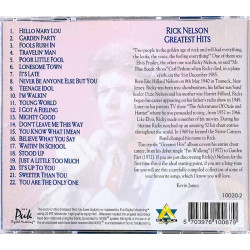 Nelson Rick 1996 10020-2 Greatest Hits CD Begagnat