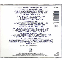 Carpenters CD Their Gratest Hits  kansi EX- levy EX Käytetty CD