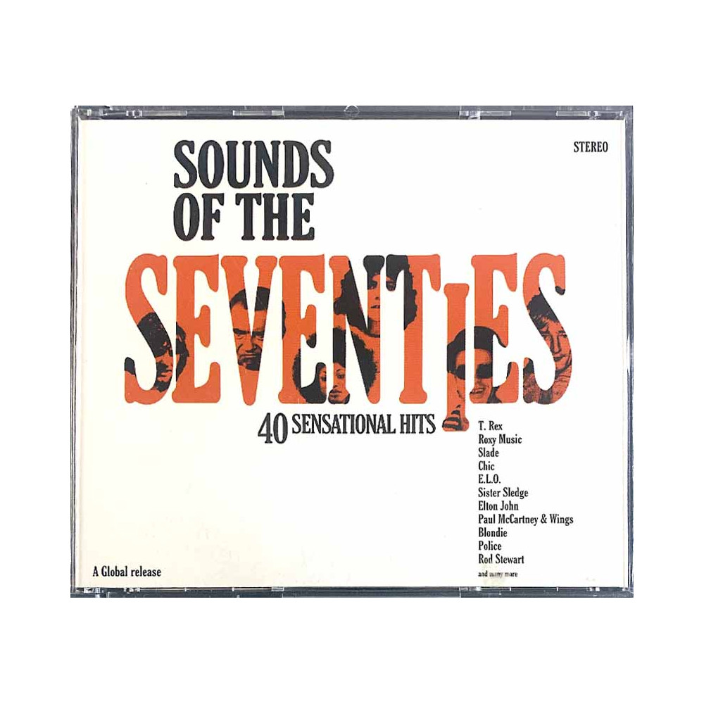 Alice Cooper, T.Rex, Gary Glitter, Wizzard CD Sounds of the Seventies 2CD  kansi EX- levy EX Käytetty CD