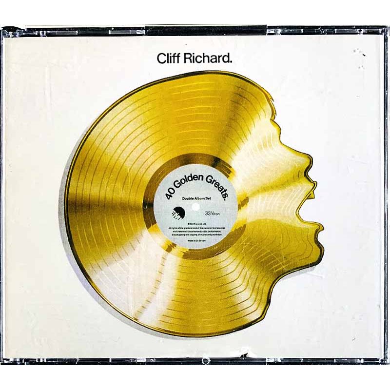 Richard Cliff CD 40 Golden Greates 2CD  kansi EX- levy EX Käytetty CD