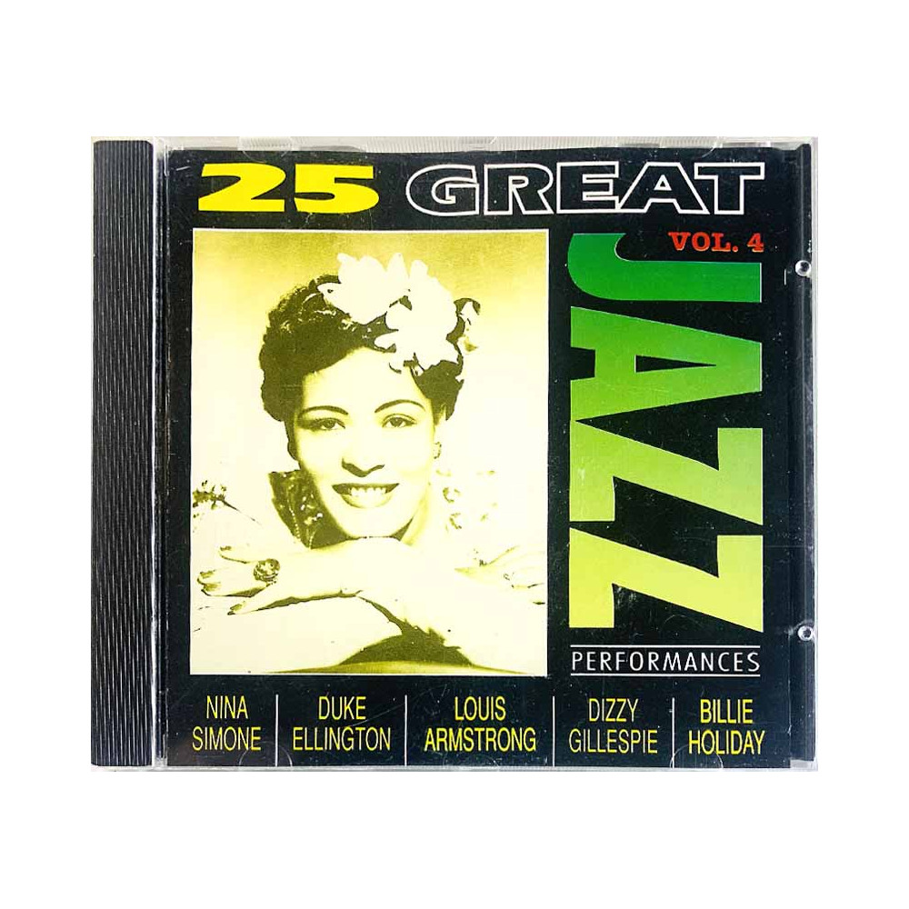 Nina Simone, Dave Brubeck, Artie Shaw CD 25 Great Jazz Performances Vol. 4  kansi EX- levy EX Käytetty CD
