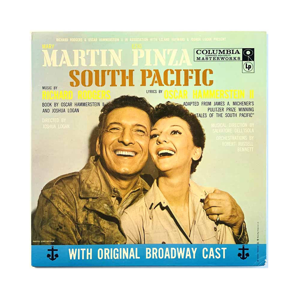 Original Broadway Cast 1958 OL 4180 South Pacific Begagnat LP