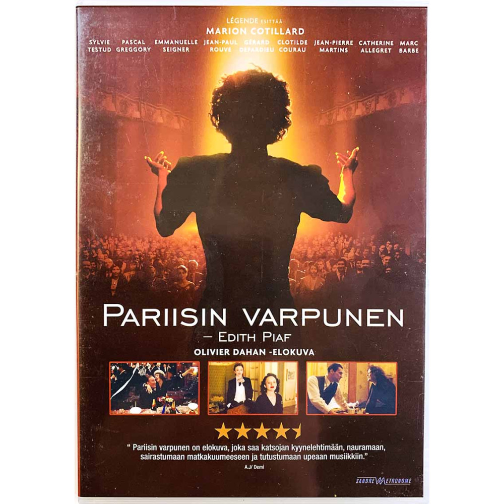 DVD - Elokuva DVD Pariisin varpunen Edith Piaf  kansi EX levy VG+ Käytetty DVD