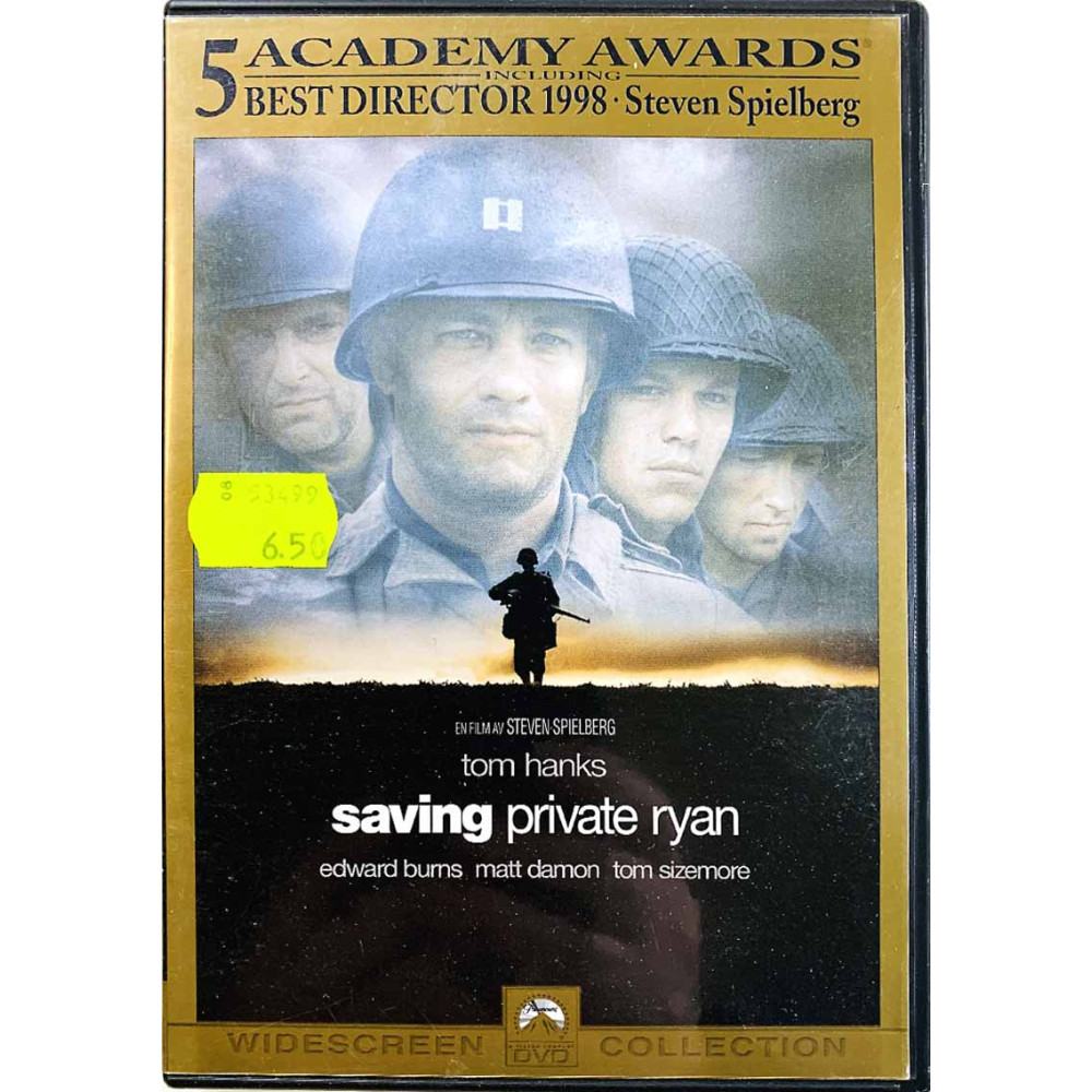 DVD - Elokuva DVD Saving Private Ryan - Pelastakaa Sotamies Ryan  kansi EX levy EX Käytetty DVD