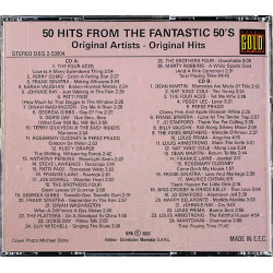 Johnnie Ray, Anthony Perkins, Perez Prado Käytetty CD 50 Hits of the Fantastic 50’s 2CD kansivihko EX- CD:n kunto EX- Käytetty C