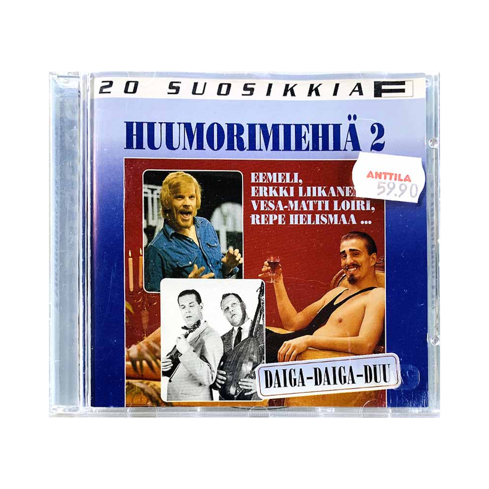Hullujussi, Eemeli, Jukka Virtanen ym. Käytetty CD Huumorimiehiä 2 - 20 Suosikkia sarjan CD kansivihko EX- CD:n kunto EX Käytett