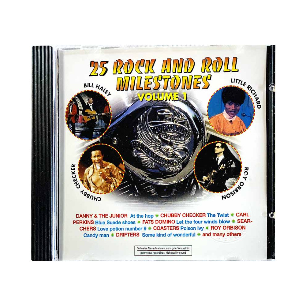 Danny & The Juniors, Ad Lips, Drifters Käytetty CD 25 Rock and Roll Milestones - Vol 1 kansivihko EX- CD:n kunto EX Käytetty CD