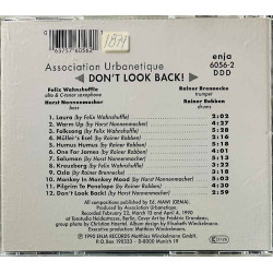 Association Urbanetique Käytetty CD Don't Look Back kansivihko EX- CD:n kunto EX Käytetty CD