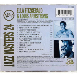 Fitzgeraldc Ella & Louis Armstrong Käytetty CD Verve Jazz Masters 24 kansivihko EX- CD:n kunto EX Käytetty CD