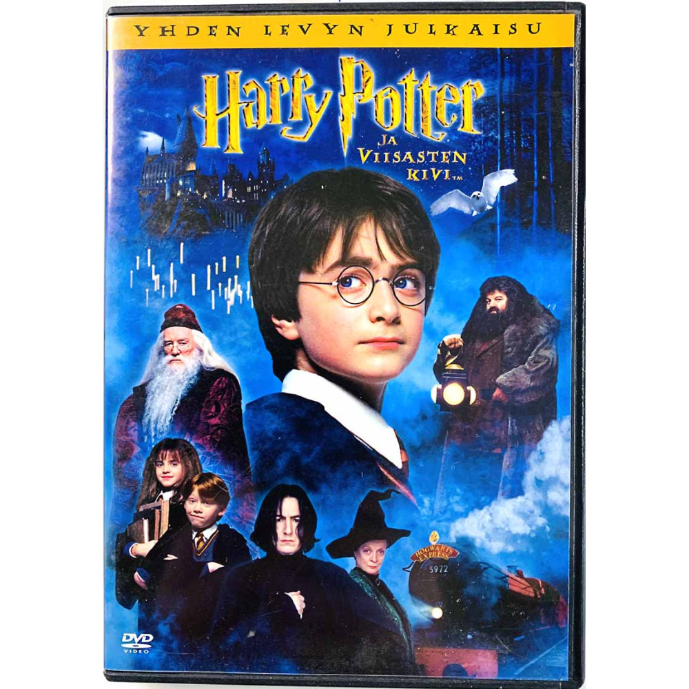 DVD - Elokuva Käytetty DVD Harry Potter ja viisasten kivi  kansi EX levy VG+ Käytetty DVD