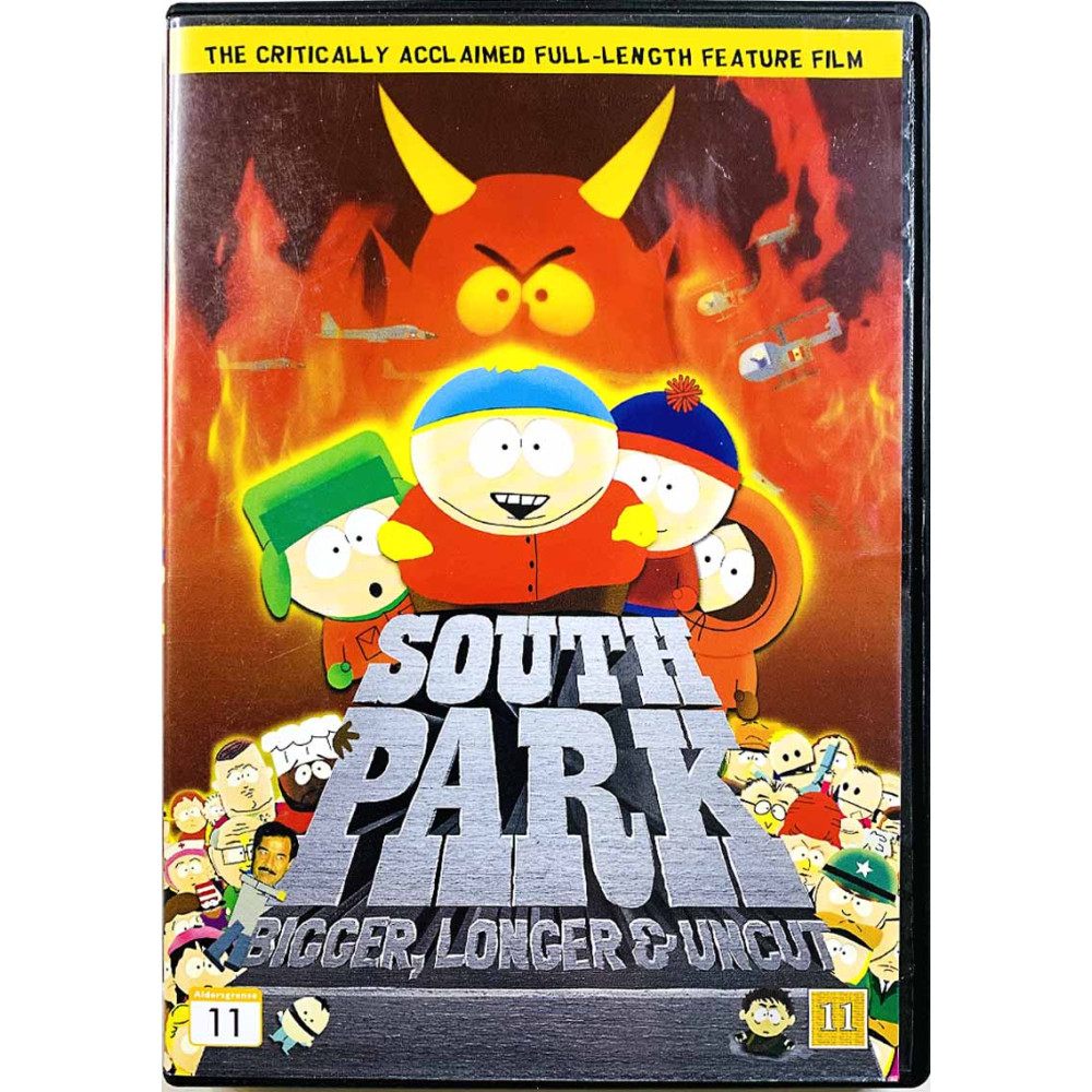 DVD - Elokuva Käytetty DVD South Park - Isompi, Pidempi Ja Leikkaamaton  kansi EX levy VG+ Käytetty DVD