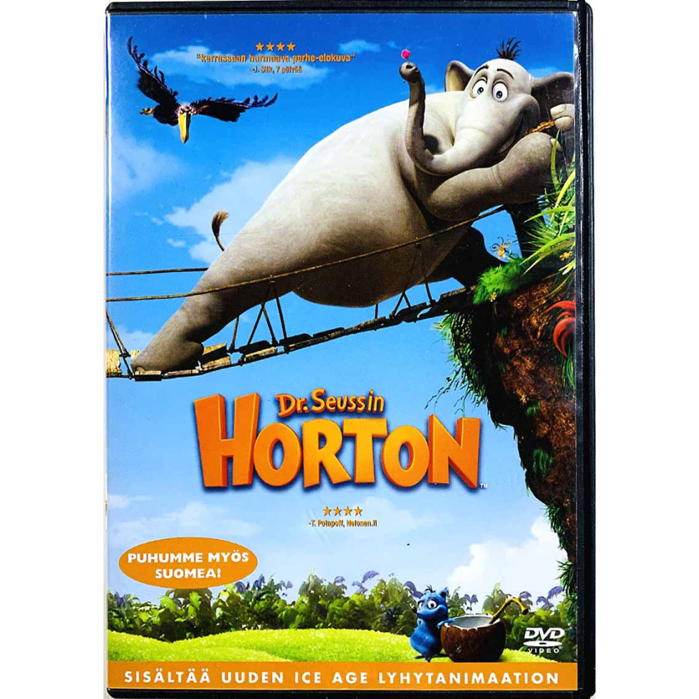 DVD - Elokuva Käytetty DVD DR. Seussin Horton  kansi EX levy VG+ Käytetty DVD