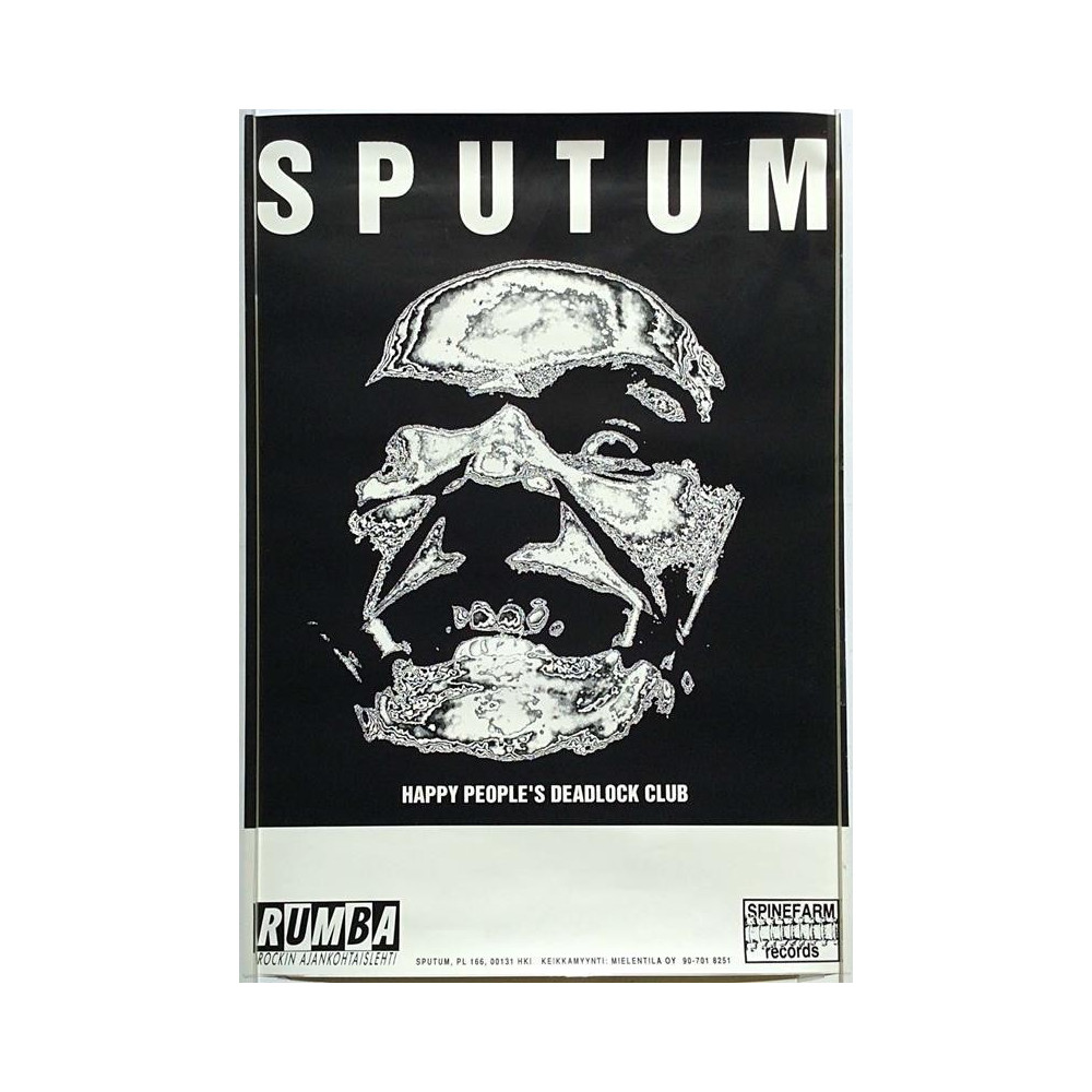 Sputum:Happy People’s Deadlock Club: Keikkajuliste 41cm x 58cm - Used Poster