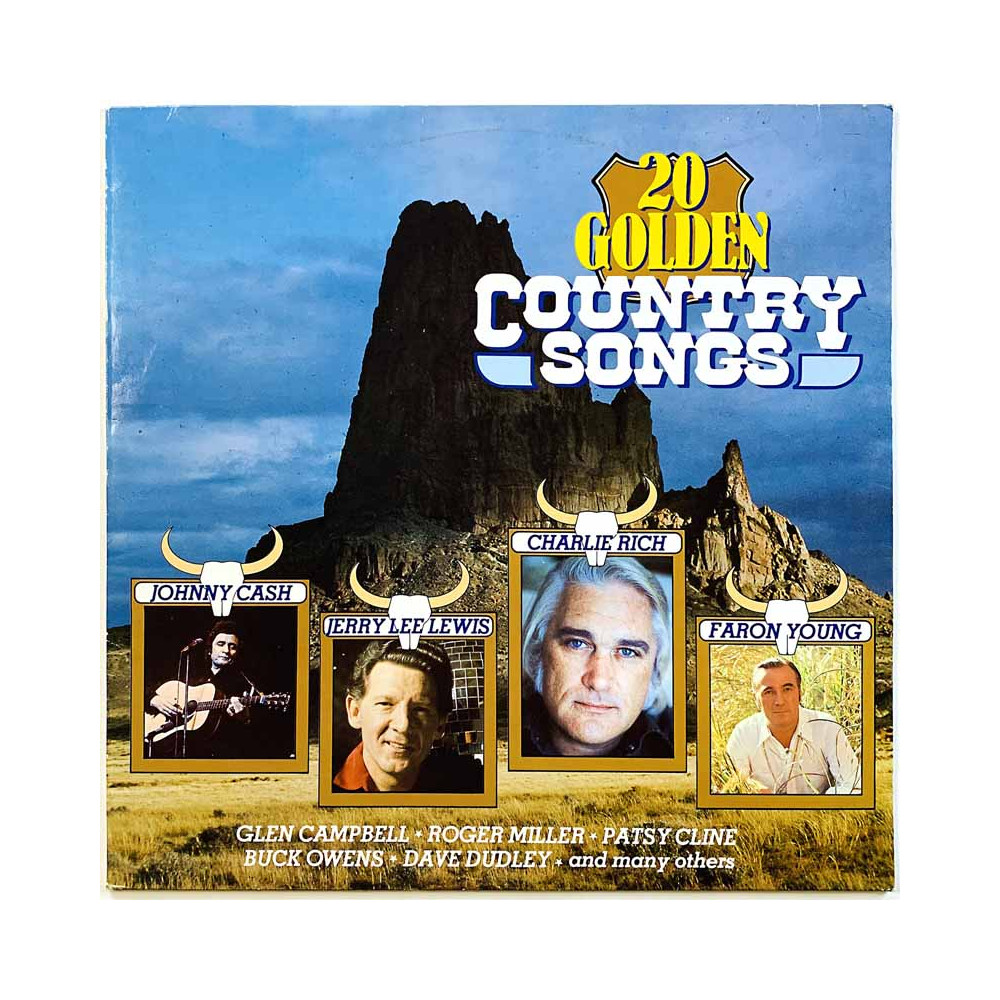 Glen Campbell, Buck Owens, Johnny Cash vinyl LP 20 Golden Country Songs  kansi EX- levy VG+ Käytetty LP