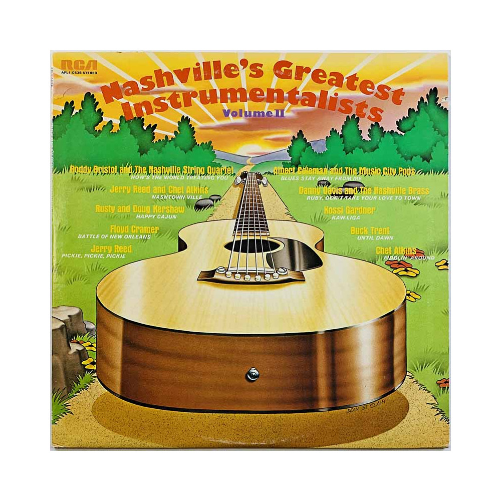 Jerry Reed, Chet Atkins, Floyd Cramer ym. vinyl LP Nashville's Greatest Instrumentalists volume II  kansi VG- levy EX Käytetty L