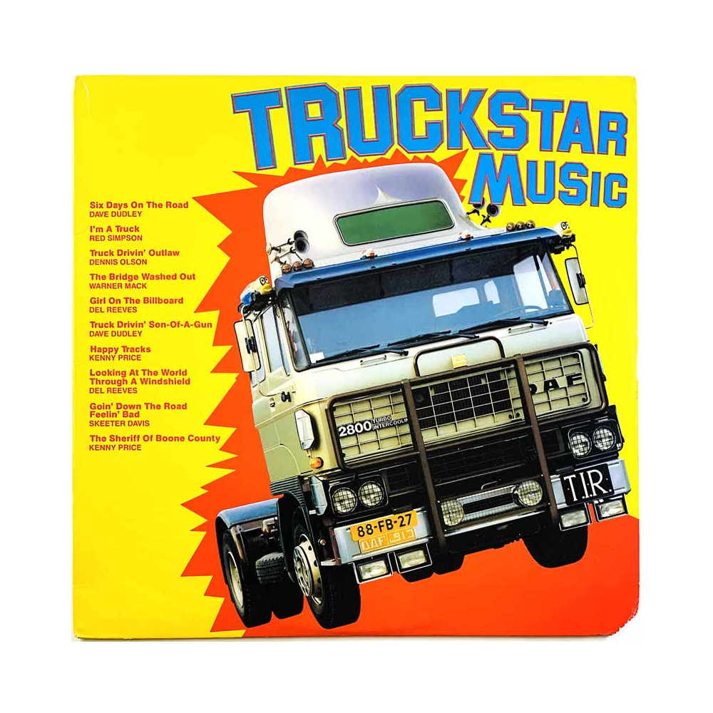 Red Simpson, Dave Dudley, Del Reeves vinyl LP Truckstar Music  kansi EX- levy EX- Käytetty LP