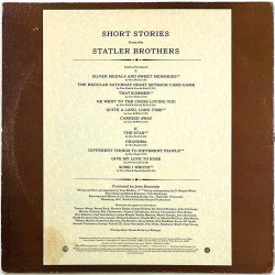 Statler Brothers vinyl LP Short Stories  kansi VG levy VG Käytetty LP