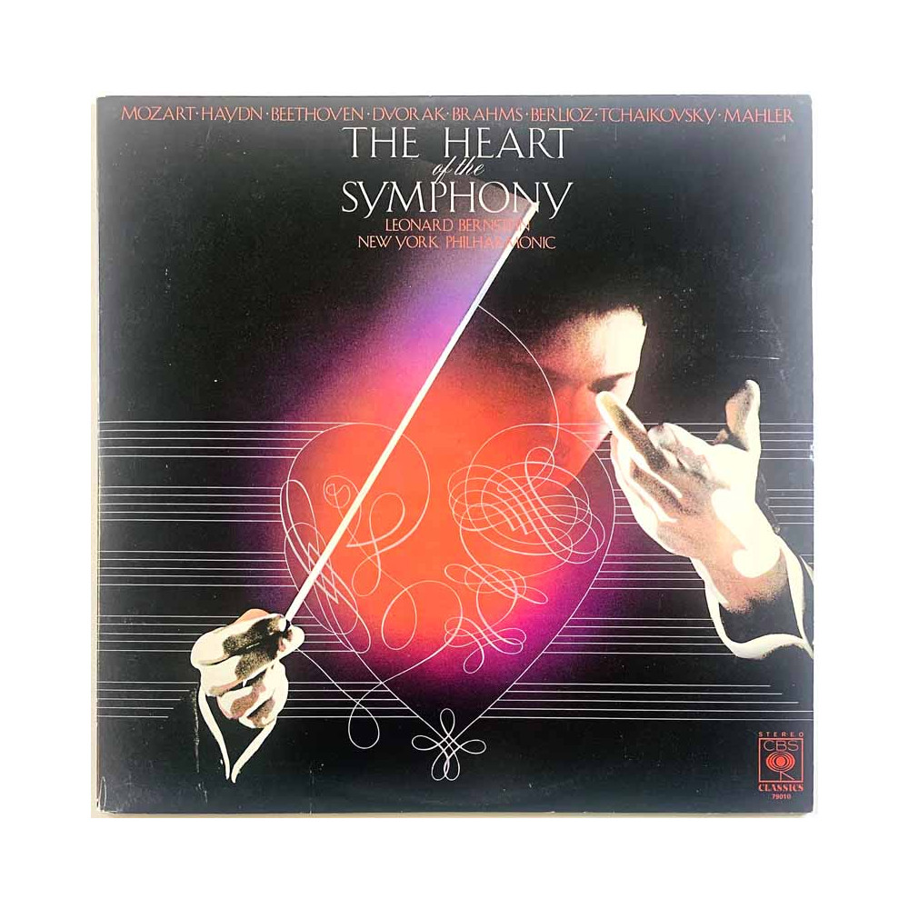 Leonard Bernstein, New York Philharmonic vinyl LP Thr Heart of the Symphony 2LP  kansi VG+ levy EX- Käytetty LP