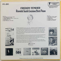Fender Freddy vinyl LP Recorded inside Lousiana State Prison  kansi VG levy VG+ Käytetty LP