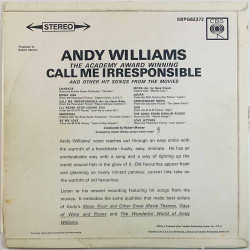 Williams Andy vinyl LP Call Me Irresponsible  kansi VG levy VG+ Käytetty LP