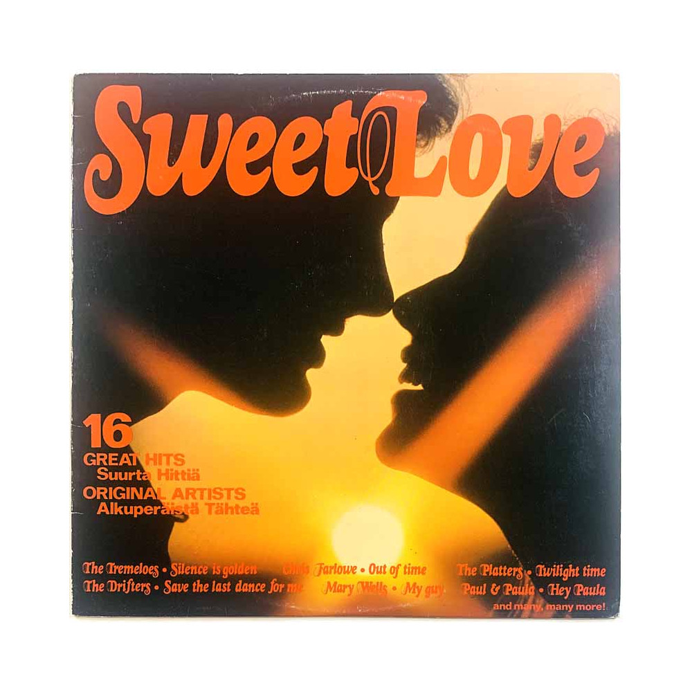 Marcels, Exciters, Merseybeats ym. vinyl LP Sweet Love 16 suurta hittiä / alkuperäistä tähteä  kansi VG levy EX Käytetty LP